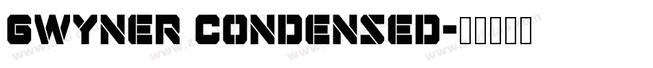 Gwyner Condensed字体转换